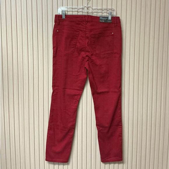 Curve Appeal Mid-Rise Minimalist Denim Jegging Red Women’s Size 10/30 - Picture 2 of 6